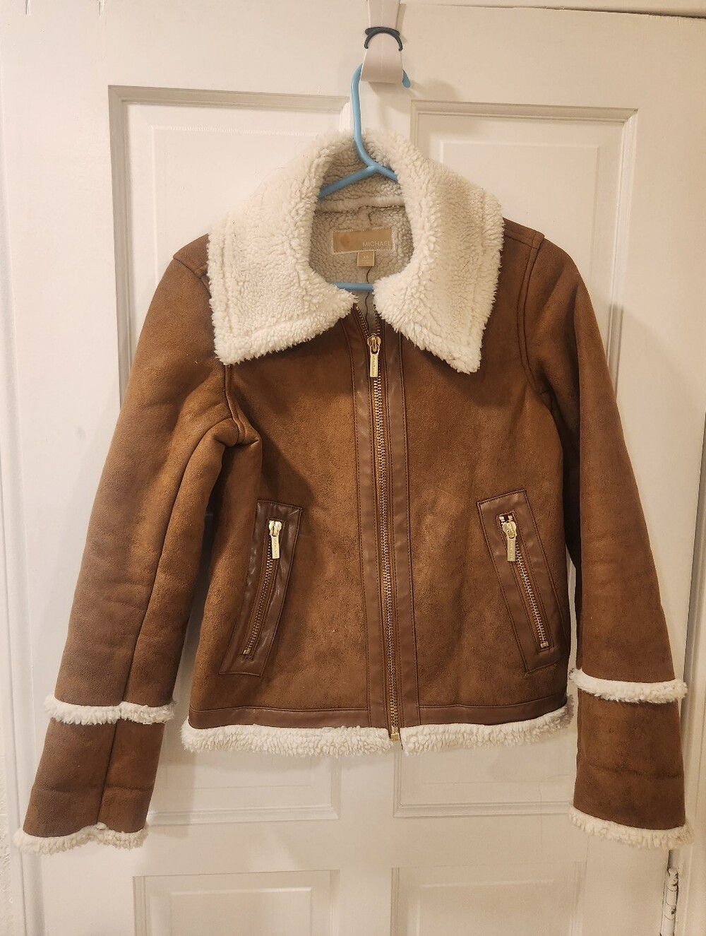 Michael Kors | Faux Suede Sherpa Bomber Jacket
